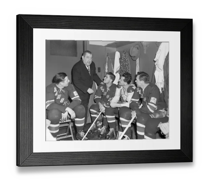 Framed Print : Psychologist Talking to New York Rangers Framed Print : Psychologist Talking to New York Rangers