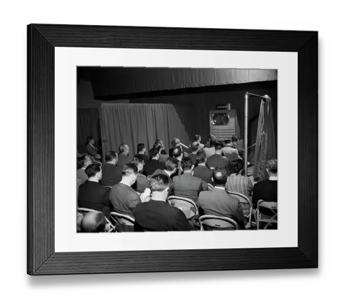 Framed Print : Color Television Demonstration Framed Print : Color Television Demonstration