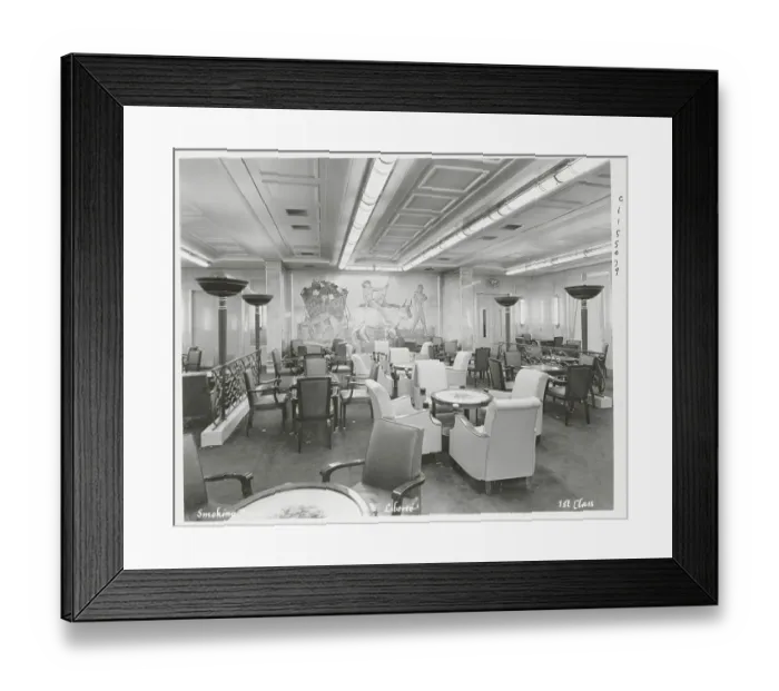 Framed Print : Smoking Room of S.S. Liberte Framed Print : Smoking Room of S.S. Liberte