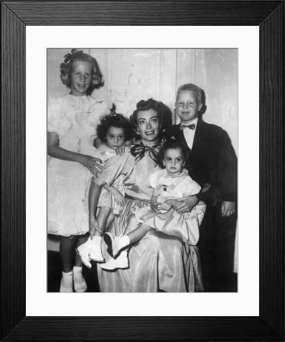 Framed Print : Actress Joan Crawford and Her Family Framed Print : Actress Joan Crawford and Her Family