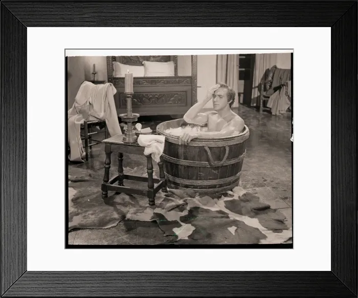 Framed Print : Actor Ricardo Montalban Taking Bath Framed Print : Actor Ricardo Montalban Taking Bath