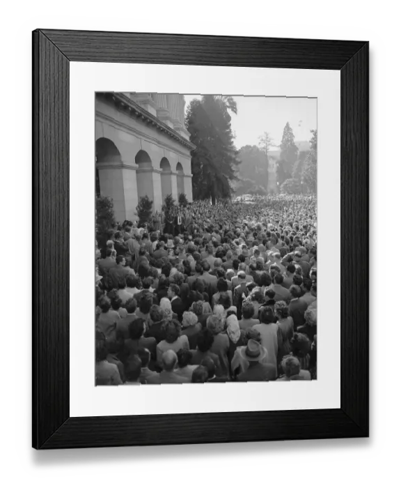 Framed Print : Earl Warren Thanking Supporters Framed Print : Earl Warren Thanking Supporters