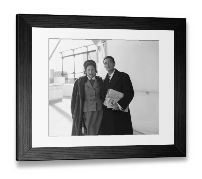 Framed Print : Salvador Dali with His Wife Framed Print : Salvador Dali with His Wife