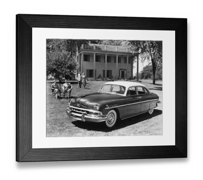 Framed Print : Couples Admiring 1951 Lincoln Cosmopolitan Framed Print : Couples Admiring 1951 Lincoln Cosmopolitan