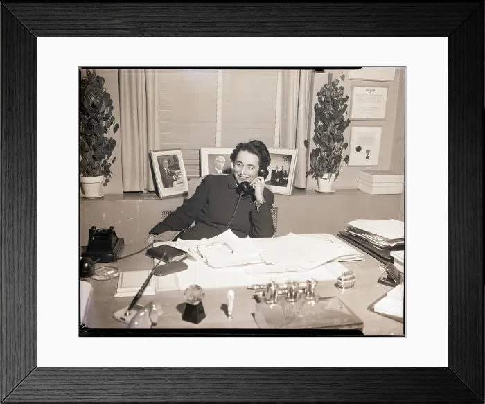 Framed Print : Anna Rosenberg Seated at Desk Framed Print : Anna Rosenberg Seated at Desk