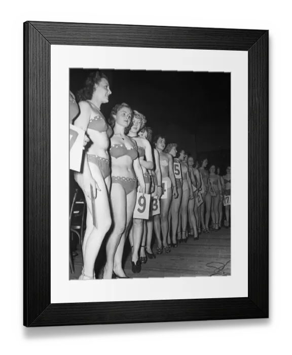 Framed Print : Women in Miss Pinup 1950 Contest Framed Print : Women in Miss Pinup 1950 Contest