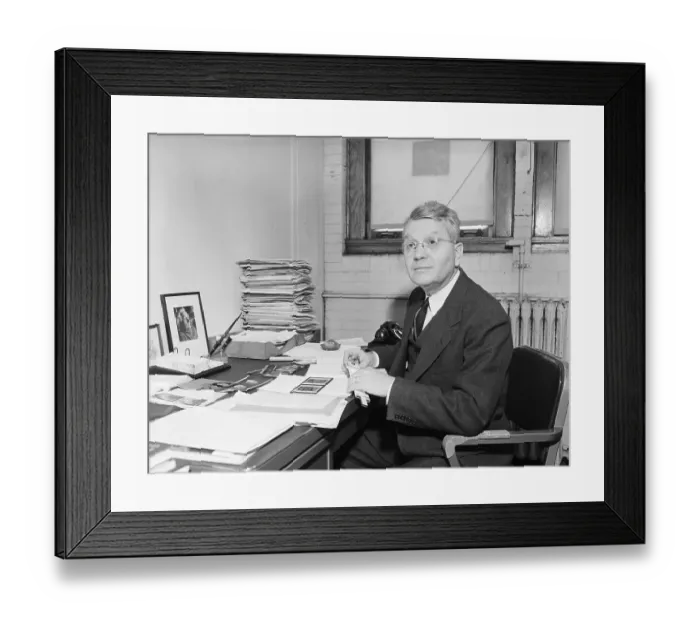 Framed Print : Harold Urey at His Desk Framed Print : Harold Urey at His Desk