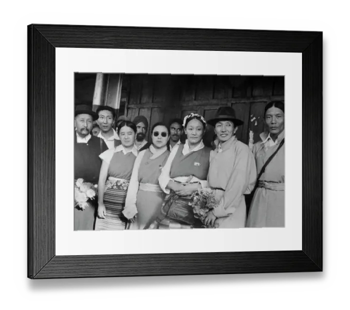 Framed Print : Tibetan Delegation Waiting at Railway Station Framed Print : Tibetan Delegation Waiting at Railway Station