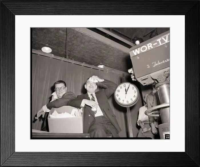 Framed Print : Thomas Dewey Relaxing After Television Marathon Framed Print : Thomas Dewey Relaxing After Television Marathon