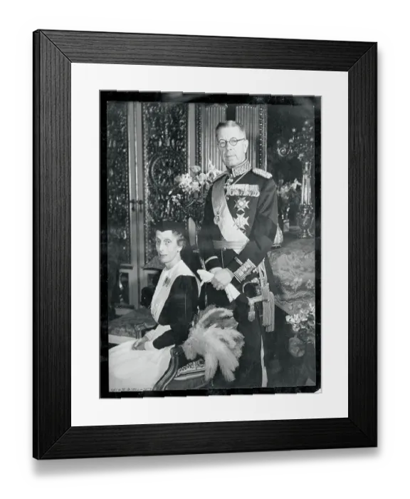 Framed Print : King Gustav VI with Queen Louise Framed Print : King Gustav VI with Queen Louise