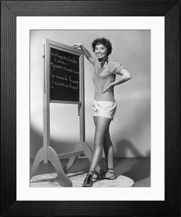 Framed Print : French Actress and Ballerina Leslie Caron Framed Print : French Actress and Ballerina Leslie Caron