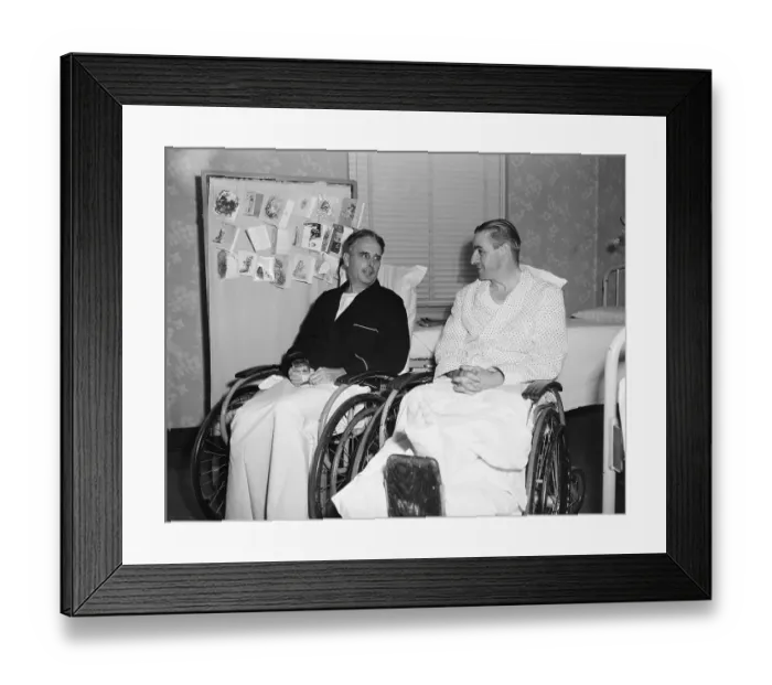 Framed Print : Wounded Guards at Hospital Press Conference Framed Print : Wounded Guards at Hospital Press Conference