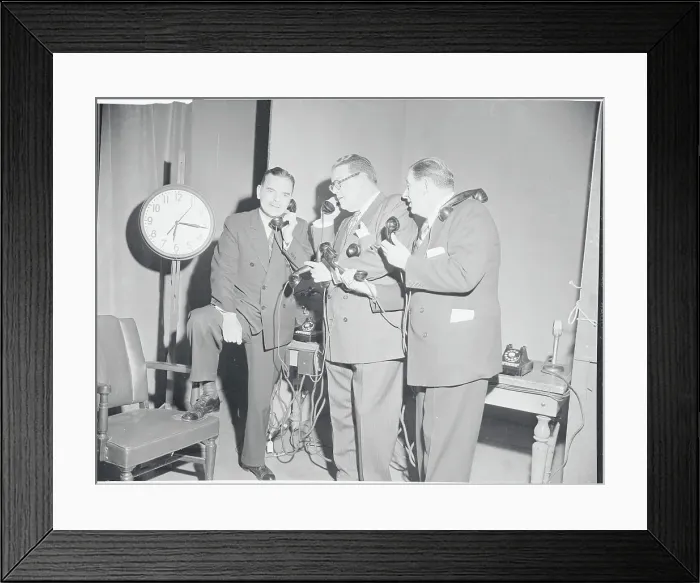 Framed Print : Thomas E. Dewey Taking Campaign Calls Framed Print : Thomas E. Dewey Taking Campaign Calls
