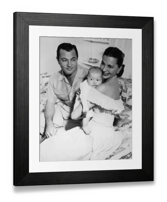 Framed Print : Cyd Charisse Holding Baby & Tony Martin Framed Print : Cyd Charisse Holding Baby & Tony Martin