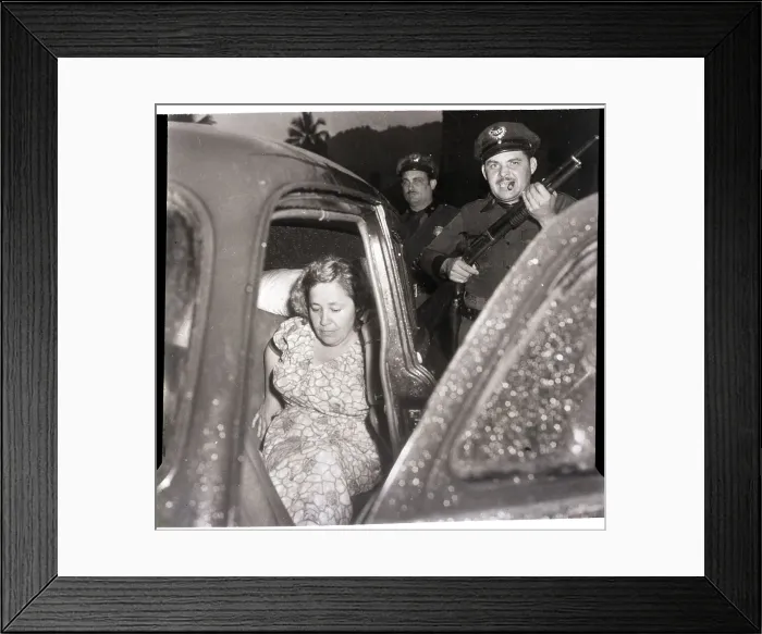 Framed Print : Blanca Canales After Her Arrest