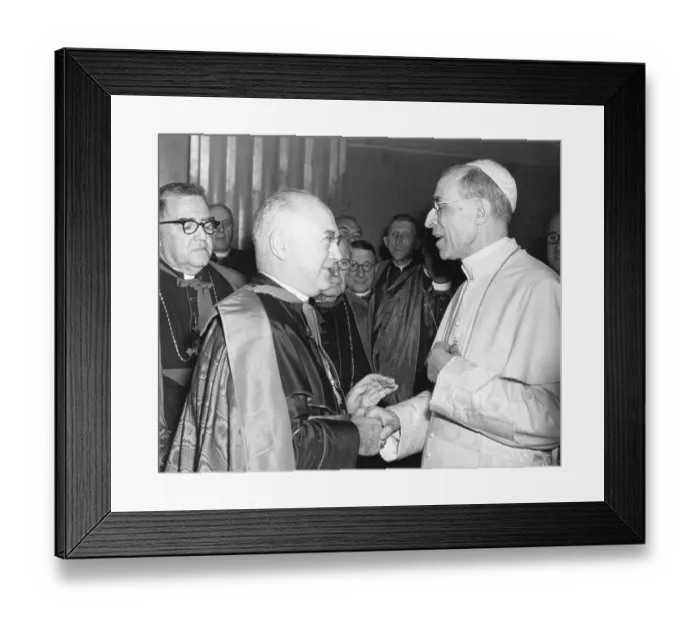 Framed Print : Pope Pius XII Greets Francis Spellman Framed Print : Pope Pius XII Greets Francis Spellman