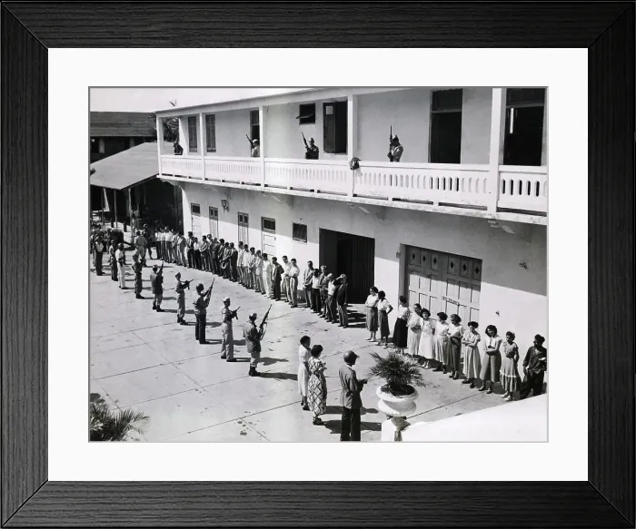 Framed Print : Puerto Rican Nationalists Lined Up Against Wall Framed Print : Puerto Rican Nationalists Lined Up Against Wall