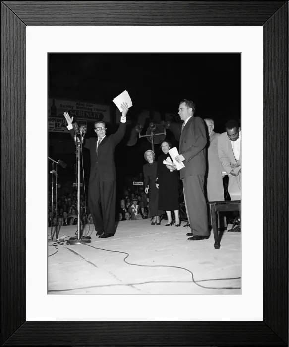 Framed Print : Dick Powell Cheers for Richard Nixon Framed Print : Dick Powell Cheers for Richard Nixon