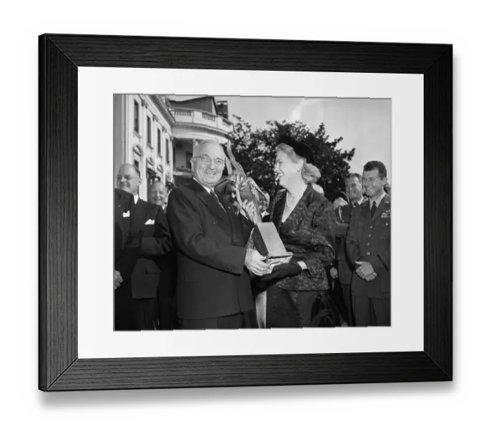 Framed Print : Harry Truman with Jacqueline Cochran Framed Print : Harry Truman with Jacqueline Cochran