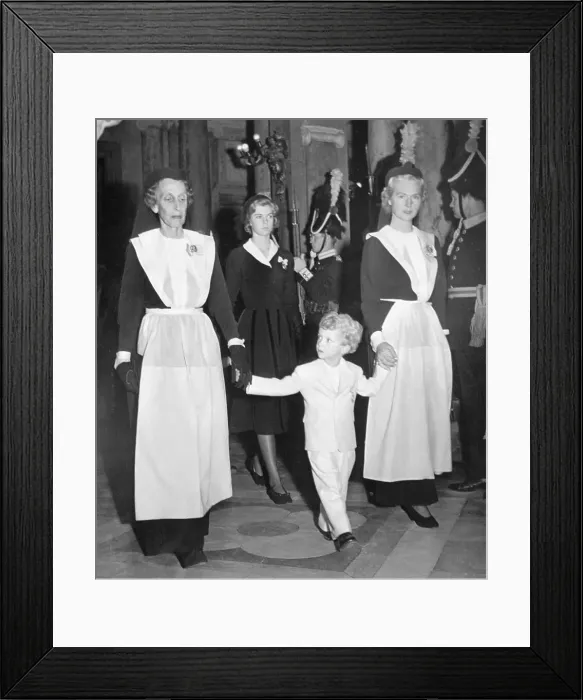 Framed Print : Prince Carl Gustav with Queen Louise and Mother Framed Print : Prince Carl Gustav with Queen Louise and Mother