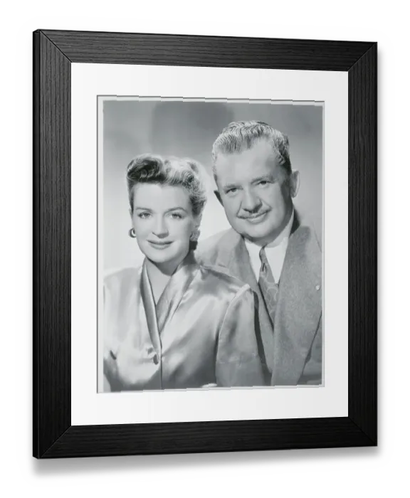 Framed Print : Rosemary DeCamp and Jean Hersholt Smiling Framed Print : Rosemary DeCamp and Jean Hersholt Smiling