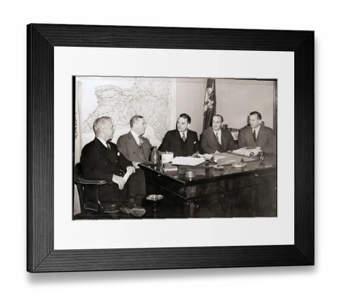 Framed Print : Cabinet Members Meeting with Thomas Dewey