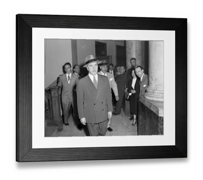Framed Print : Joe Adonis Walking Into Court Framed Print : Joe Adonis Walking Into Court