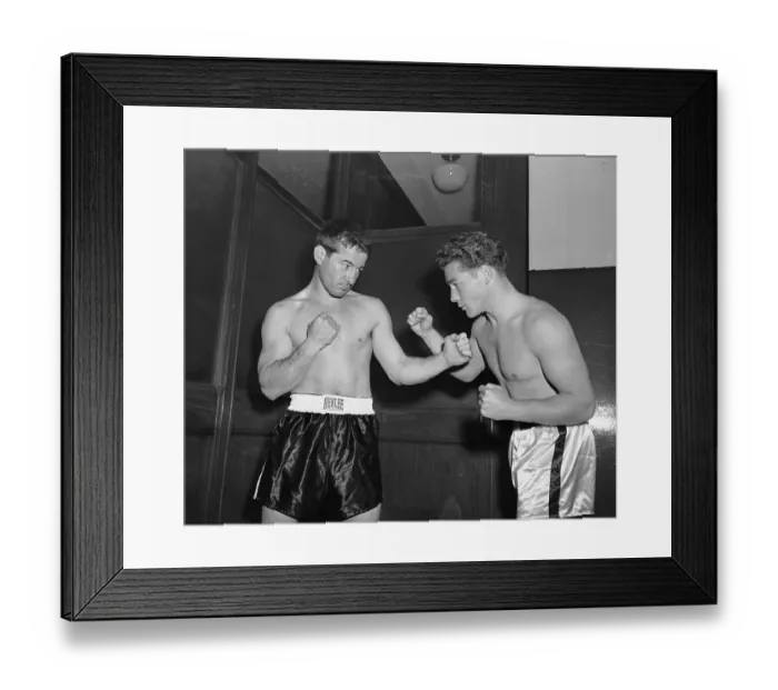 Framed Print : Rock Graziano and Tony Janiro Posing Framed Print : Rock Graziano and Tony Janiro Posing