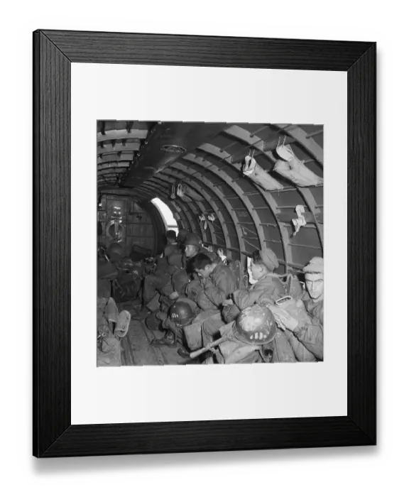 Framed Print : Paratroopers Enroute To A Drop Zone Framed Print : Paratroopers Enroute To A Drop Zone