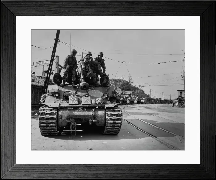 Framed Print : US Tanks In Pyongyang Framed Print : US Tanks In Pyongyang