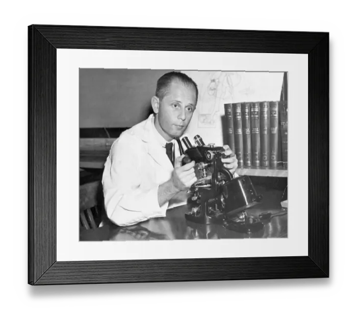 Framed Print : Scientist Using Microscope Framed Print : Scientist Using Microscope