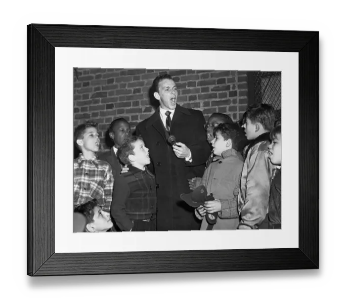 Framed Print : Frank Sinatra Singing With Young Boys