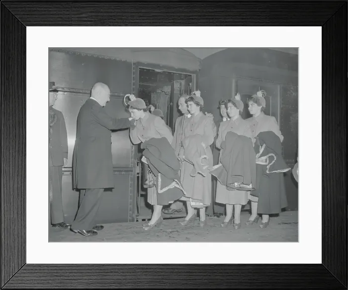 Framed Print : Dionne Quintuplets Honoring Cardinal Spellman