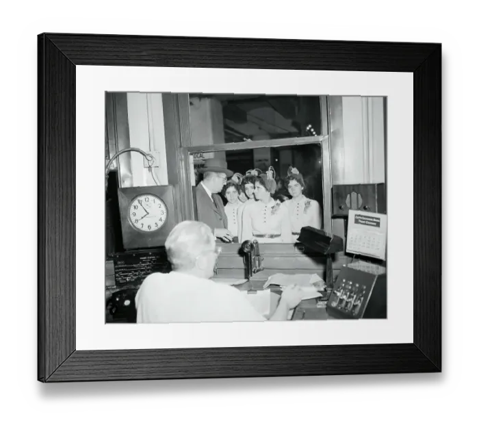 Framed Print : Dionne Quintuplets at Subway Control Room Window Framed Print : Dionne Quintuplets at Subway Control Room Window