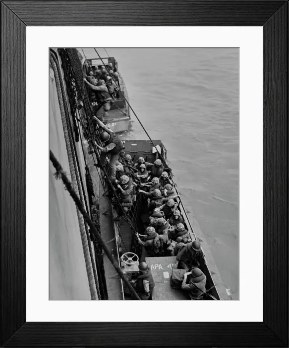 Framed Print : US Marines In Landing Craft Framed Print : US Marines In Landing Craft