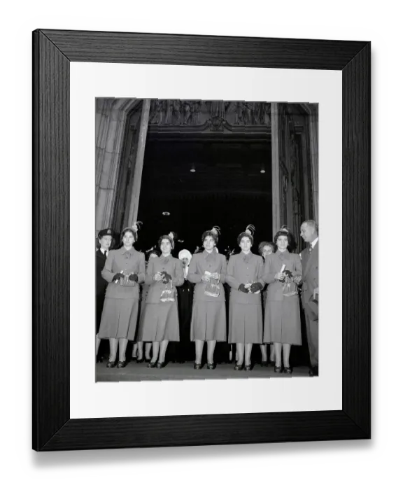 Framed Print : Quintuplets Attend Mass Framed Print : Quintuplets Attend Mass