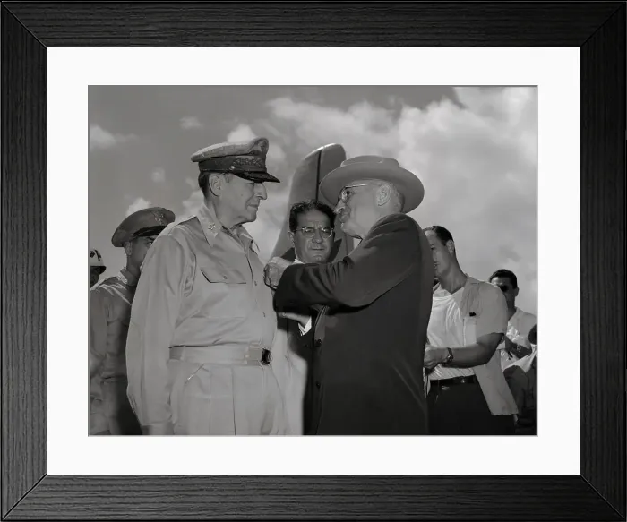 Framed Print : Harry S. Truman Pinning Douglas MacArthur Framed Print : Harry S. Truman Pinning Douglas MacArthur