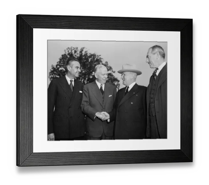 Framed Print : Truman, Acheson, Geroge C.Marshall, Harrima Framed Print : Truman, Acheson, Geroge C.Marshall, Harrima