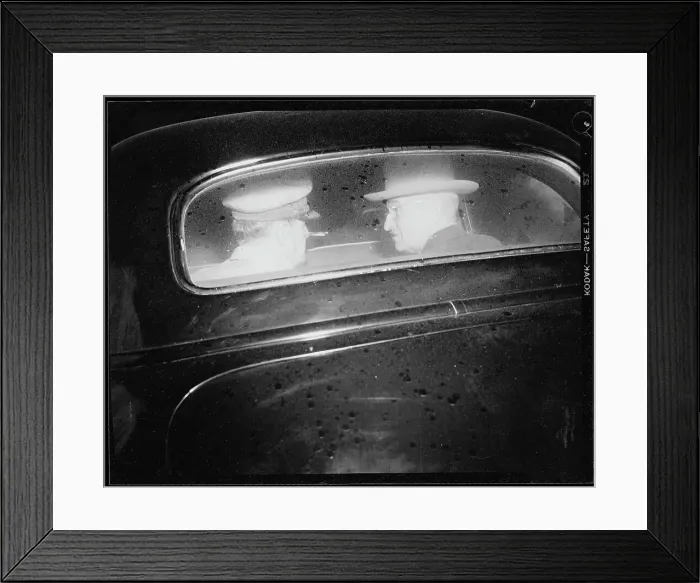 Framed Print : President Truman and General MacArthur Sitting in Car Framed Print : President Truman and General MacArthur Sitting in Car