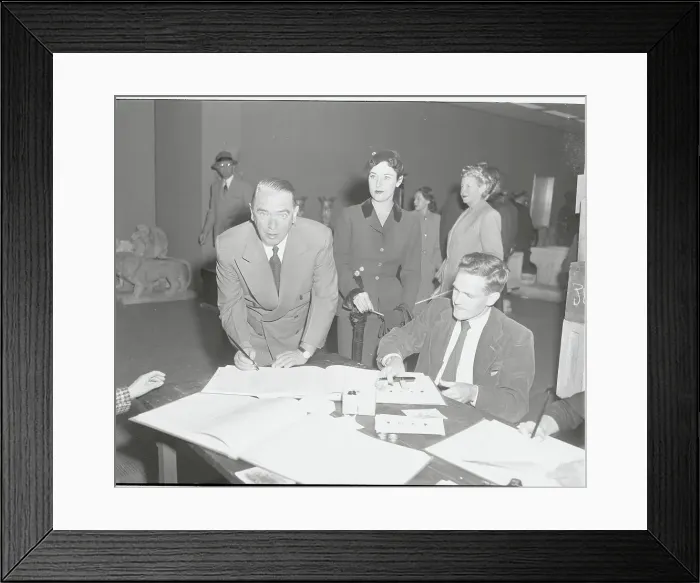 Framed Print : William O'Dwyer Signing Election Register
