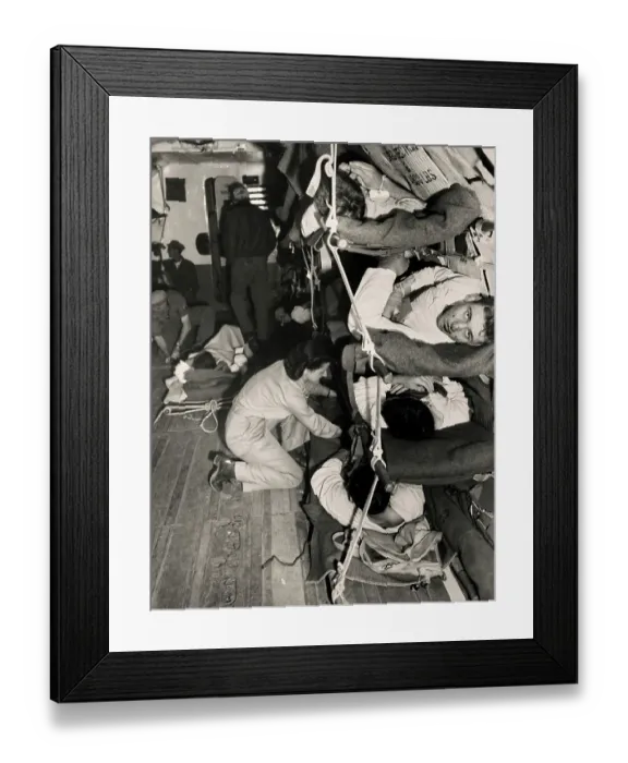 Framed Print : Nurse With Wounded Marines Framed Print : Nurse With Wounded Marines