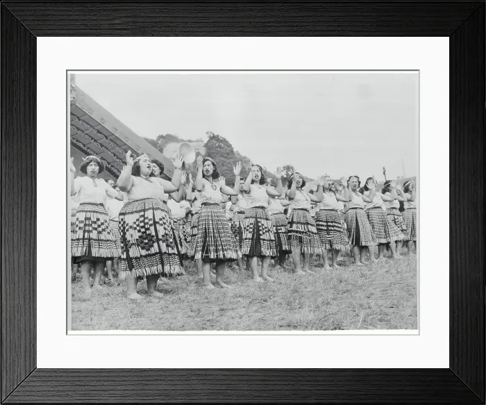 Framed Print : Maori Women Celebrating Framed Print : Maori Women Celebrating