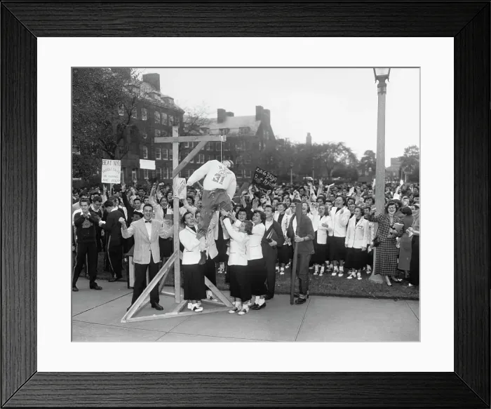 Framed Print : Students Hand N.Y.U Effigy