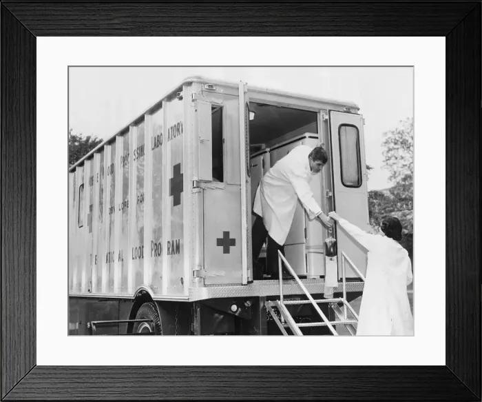 Framed Print : Mobile Blood Processing Laboratory Framed Print : Mobile Blood Processing Laboratory