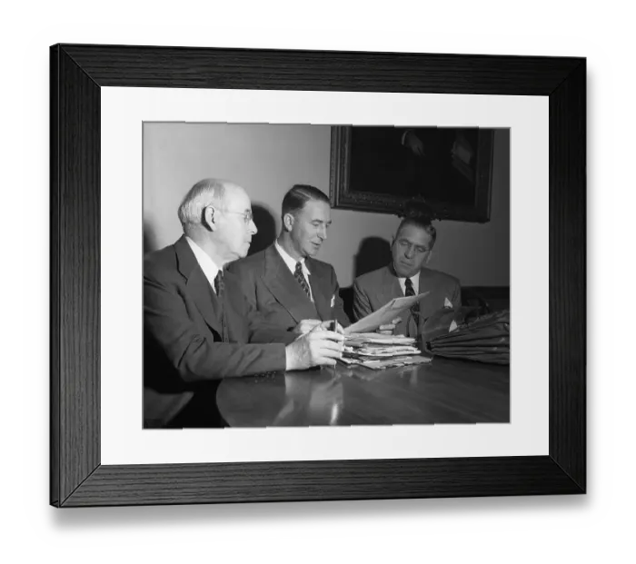 Framed Print : Members of Senate Crime Committee Framed Print : Members of Senate Crime Committee