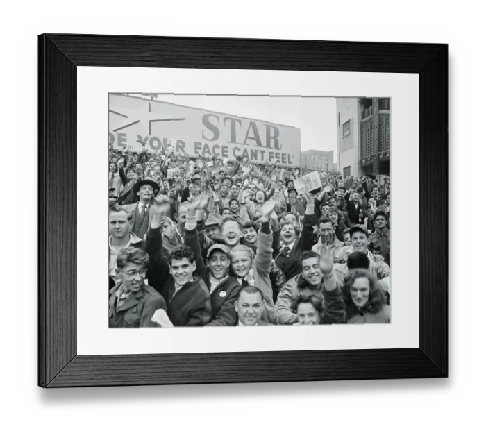Framed Print : Jubilant Baseball Fans Shouting and Waving Framed Print : Jubilant Baseball Fans Shouting and Waving