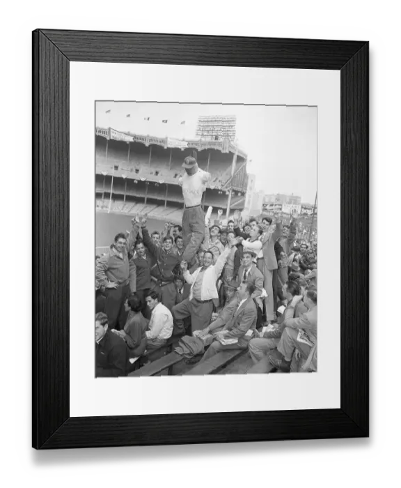 Framed Print : Yankee Fans Displaying Dummy Framed Print : Yankee Fans Displaying Dummy