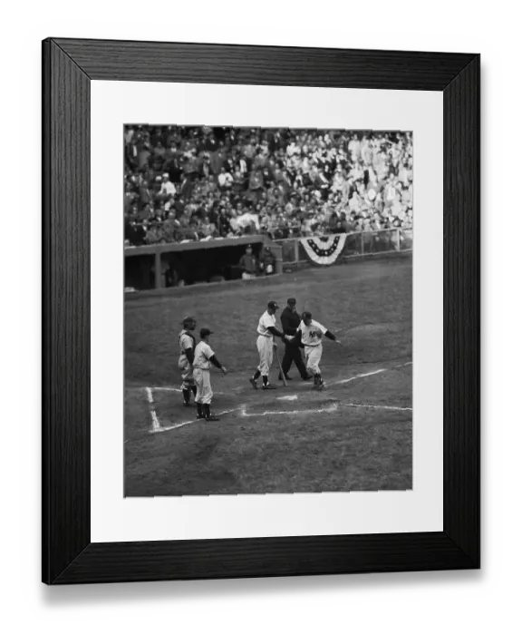 Framed Print : Yogi Berra Crossing Home Plate Framed Print : Yogi Berra Crossing Home Plate