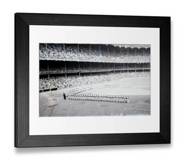 Framed Print : Yankees & Phillies Forming V On Field Framed Print : Yankees & Phillies Forming V On Field