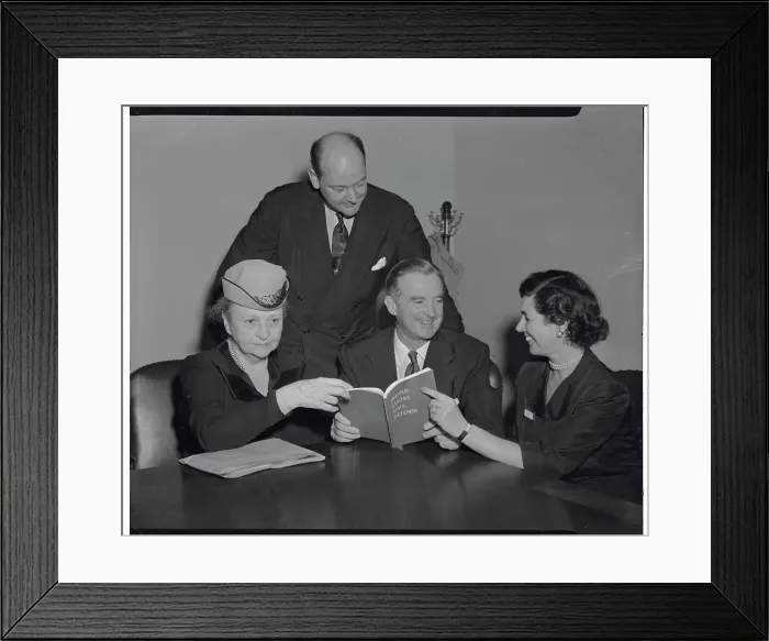 Framed Print : Frances Perkins Discussing Civil Defense Plans Framed Print : Frances Perkins Discussing Civil Defense Plans